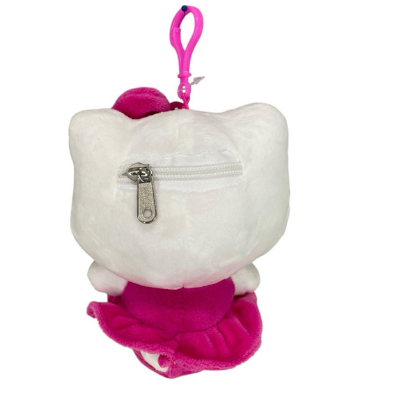 NEW Sanrio Hello Kitty Plush Backpack Bag Clip Coin Purse Key Chain 6 inch - Picture 2 of 5